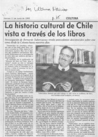 La Historia cultural de Chile vista a través de los libros  [artículo].