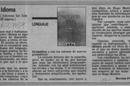 Por nuestro idioma  [artículo] Hernán Poblete Varas.