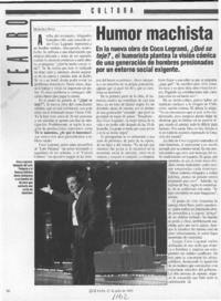 Humor machista  [artículo] Marcelo Soto.