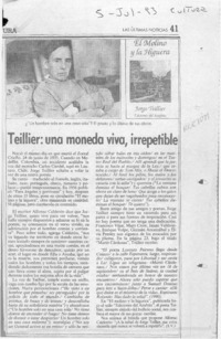 Teillier, una moneda viva, irrepetible  [artículo] S. V.
