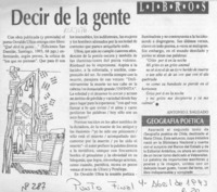 Decir de la gente  [artículo] Antonio J. Galgado.