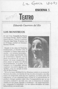 Teatro  [artículo] Eduardo Guerrero del Río.