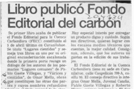 Libro publicó Fondo Editorial del carbón  [artículo].