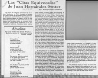 Las "Citas equivocadas" de Juan Hernández-Senter