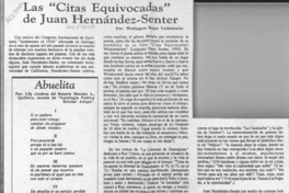 Las "Citas equivocadas" de Juan Hernández-Senter