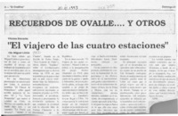 "El viajero de las cuatro estaciones"  [artículo] Apir.