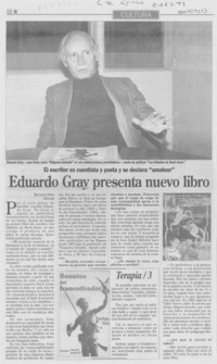 Eduardo Gray presenta nuevo libro