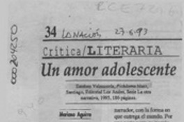Un amor adolescente  [artículo] Mariano Aguirre.