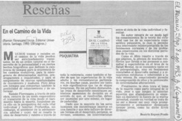 En el camino de la vida  [artículo] Beatriz Zegers Prado.