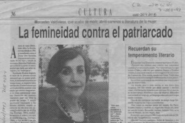 La Femineidad contra el patriarcado  [artículo].