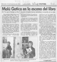 Malú Gatica en la escena del libro