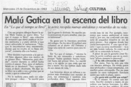 Malú Gatica en la escena del libro
