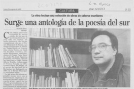 Surge una antología de la poesía del sur
