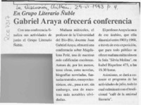 Gabriel Araya ofrecerá conferencia  [artículo].