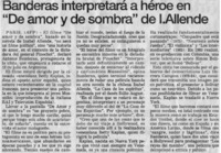 Banderas interpretará a héroe en "De amor y de sombra" de I. Allende