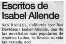 Escritos de Isabel Allende