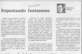 Espantando fantasmas  [artículo] Federico Tatter.