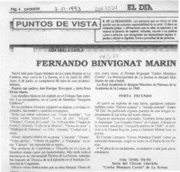 Fernando Binvignat Marín  [artículo] Aída Ubilla Dávila.