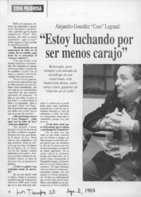"Estoy luchando por ser menos carajo"  [artículo] Patricio Martínez.