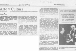 "Gabriela Mistral, Premio Nobel de Literatura"  [artículo] E. R. M.