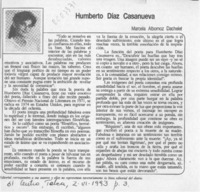 Humberto Díaz Casanueva  [artículo] Marcela Albornoz Dachelet.