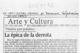 La épica de la derrota  [artículo] Marcelo Novoa.