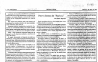 Nueva lectura de "Rayuela"  [artículo] Ramón Riquelme.