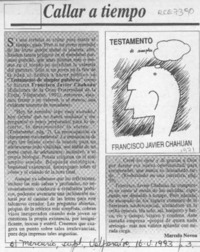 Callar a tiempo  [artículo] Marcelo Novoa.