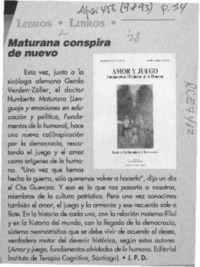 Maturana conspira de nuevo  [artículo] J. P. D.