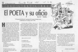 El poeta y su oficio  [artículo] Jaime Valdivieso.