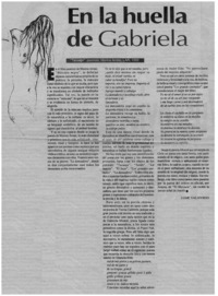 En la huella de Gabriela