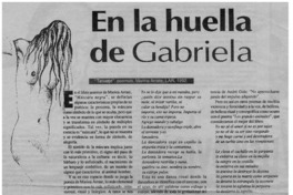 En la huella de Gabriela