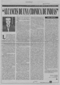 "Alcances de una crónica de indias"  [artículo] Ariel Peralta.