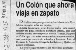Un Colón que ahora viaja en zapato