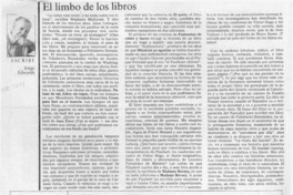 El limbo de los libros  [artículo] Jorge Edwards.