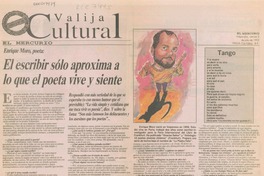 El escribir sólo aproxima a lo que el poeta vive y siente