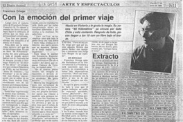 Con la emoción del primer viaje  [artículo].