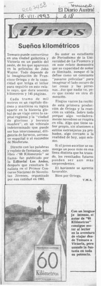 Sueños kilométricos  [artículo] V. M. A.