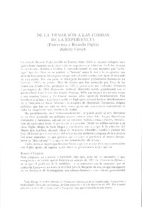 De la tradición a las formas de la experiencia (entrevista)