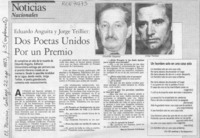 Dos poetas unidos por un premio  [artículo] María Teresa Cárdenas.