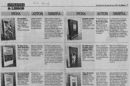 Literatura & Libros  [artículo].