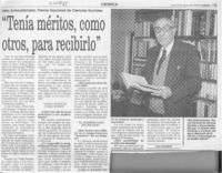 "Tenía méritos, como otros, para recibirlo"  [artículo] Irene Strodthoff.