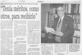 "Tenía méritos, como otros, para recibirlo"  [artículo] Irene Strodthoff.