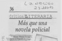 Más que una novela policial