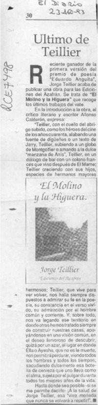 Ultimo de Teillier  [artículo].