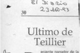 Ultimo de Teillier  [artículo].