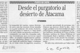 Desde el purgatorio al desierto de Atacama  [artículo] Etwords.