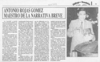 Antonio Rojas Gómez maestro de la narrativa breve  [artículo].