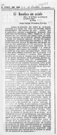El hombre en crisis  [artículo] Juan Carlos González Colville.