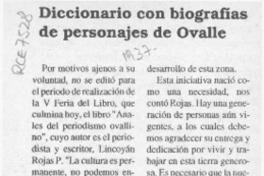Diccionario con biografías de personajes de Ovalle